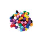 Puti 20 mm 50'li Metalik Pompom