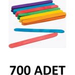 Puti 700 Adet Ahşap Renkli Büyük Geniş Dil Çubuğu Abeslang Ağda Çubuğu