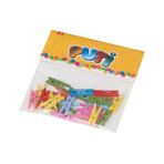 Puti Renkli Ahşap Büyük Boy 3.5 cm 12 Adet Mandal