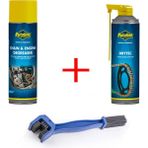 Putoline Zincir Temizleme ve Drytec Zincir Yağı Zincir Temizleme Fırçası