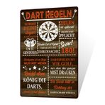 Putuo Decor Vintage metal dart kural levhası – Retro duvar dekorasyonu, dart odası, bar, bar, kulüp, erkek mağarası için, dart oyuncuları için hediye