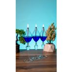 püür glass Dekoratif El Yapımı Hediyelik Elmas Kandil 3'lü Set (kandil yağı hediye)