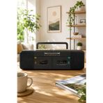 Puxing Px-888Bt Siyah Nostaljik Çift Kaset Çalar Radyo - Bluetooth, Usb/Sd, Mp3 Çalar