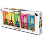 Puzzle 1000 Parça Panoramik Pop Art Eyfel Kulesi