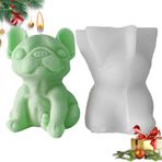 puzzlegame Mum Kalıpları,Silikon Köpek Kalıpları, Yapışmaz Bulldog Silikon Kalıpları, Aşınmaya Dayanıklı Alçı Kalıbı, Epoksi Reçine, Kek, Çikolata için Çok Amaçlı Mum Kalıbı