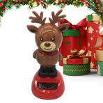 puzzlegame Noel Güneş Dansı Heykelcik, Güneş Dansı Oyuncakları Noel | Araba Güneş Enerjili Sallanan Oyuncak | Noel Teması Şekil Oyuncak, Süslemesi için Dans Eden Sallanan Oyuncak