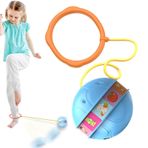 puzzlegame Yanıp Sönen Zıplayan Halka, Parlayan Zıplayan Top, Ayak Bileği Atlama Topu Pille Çalışan, Yanıp Sönen Işıklar, Renkli Işıklı Spor Salıncak Topu, Yaş 3+ Çocuklar İçin İç ve Dış Mekan