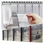 PVC Askılı Perde, Sağlam Vinil Dondurucu Kapı Perdesi Kiti - Soğuk Odalar, Depolar, Fabrikalar, Alışveriş Merkezleri için Yumuşak Plastik Kayışlar - 105 x 210 cm
