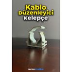 Pvc Boru ve Kablo Düzenleyici Tekli Kelepçe Dayanıklı Plastik Sabitleyici (10 Adet) - Beyaz