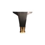 PVC Burada (12Adet) Asya Çizgili 15 cm Siyah / Gold Mobilya Ayağı- Dolap, Koltuk , Tv Ünitesi Ayağı