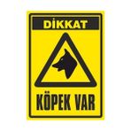 Pvc Dikkat Köpek Var Uyarı Levhası