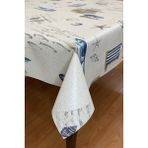 Pvc Elyaf Tabanlı Silinebilir Muşamba Masa ÖRTÜSÜ_KAYIK_C132 - Krem - 140 x 260 cm