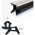 Pvc Kapı Pencere Fitili Siyah - Gri Kaplama 5x 5,6 mm (15 mt Paket Halinde)