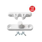 Pvc Kapi Pencere Sineklik Beyaz Plastik Cit Cit Kilit Mentese Kucuk Boy 4Cm -10 Adet