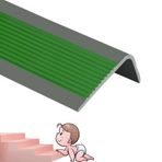 PVC Kauçuk Kaymaz Merdiven Burulma Şeridi L Şekilli Köşe Profili Kendinden Yapışkanlı Kapı Eşiği Etiket Çubuğu Kaymaz ve Yapıştırıcı Merdivenler için İdeal (Renk: A)