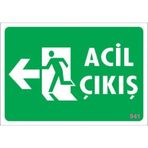 Pvc Levha quot;ACİL ÇIKIŞquot; 17,50X25 Cm 941 NOLU