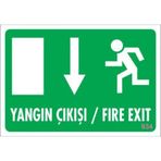 Pvc Levha quot;Yangın Çıkışıquot; 17,5*25 cm