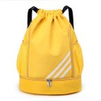 PVC Oxford Kumaş Büzme Ipli Çanta Ipli Cep Sırt Çantası Büyük Kapasiteli Spor Futbol Çantası Basketbol Çantası Açık Hava Spor Dağcılık Çantası (Yurt Dışından) - Altın