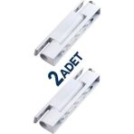 Pvc Pimapen Kapı Menteşesi 95 Mm 2 Adet Vidaları ile Beraber Beyaz