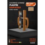 Pvc Pimapen Plastik Balkon Kapı Kolu – Barelsiz – Altınmeşe/Kahverengi – (40 Takım / 1 Koli)