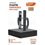 Pvc Pimapen Plastik Balkon Kapı Kolu – Barelsiz – Antrasit – (40 Takım / 1 Koli)