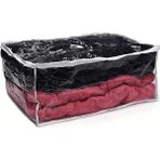 Pvc Şeffaf Dolap Içi Düzenleyici Çanta Yorgan Battaniye Giysi Oyuncak Çantası 60X60X12 2 Adet - Ahşap Rengi