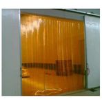 PVC Şerit Çadır, Su Geçirmez Sarı PVC Kapı Perdesi - Mağazalar, Fabrikalar, Garajlar ve Verandalar için Kurulumu Kolay Plastik Perde - Boyut 75 x 200 cm, Kalınlık 1