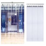 PVC Şerit Perde, Balkonlar, Dondurucular, Depolar ve Fabrikalar için Su Geçirmez Şeffaf PVC Şerit Perdeler - Süpermarketler ve Ticari Kullanım için Endüstriyel Kapı Perdeleri (180x250cm)