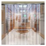 PVC Şerit Perde, Dondurucu ve Garaj için Şeffaf PVC Şerit Perde - 135x280cm Dayanıklı Vinil Paneller, Endüstriyel ve Depo Kullanımı için Hava Koşullarına Dayanıklı Dikey Jaluziler, Ağır Hizmet Tipi
