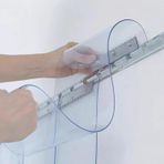 PVC Şerit Perde, Endüstriyel PVC Şerit Perde Kiti - Ahırlar, Depolar ve Salonlar için Önceden Takılmış Şeffaf Tasarım - Dayanıklı, Çok Yönlü, Kolay Kurulum, Hava Koşullarına Dayanıklı, Enerji E
