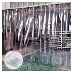 PVC Şerit Perde, Endüstriyel PVC Şerit Perde Kiti - Su Geçirmez, Şeffaf, Kurulumu Kolay - 75 x 200 cm - Mağazalar, Fabrikalar, Garajlar için Dayanıklı Kapı Koruması - Enerji Verimli