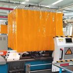 PVC Şerit Perde, PVC Kaynak Koruma Perdesi - Sağlam Sarı Askılı Kapı, 1,5 x 2,2 m, Elektrikli Kaynak Şantiyeleri için İdeal, Anti-AR Göz Koruması