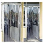 PVC şerit perde, PVC şerit perde, kapı seti, soğuk odalar için dayanıklı vinil plastik kapı perdesi, esnek ayırma duvarları, 120 x 260 cm, ticari kullanım ve E için ideal