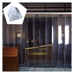PVC şeritli perde, 1,35 x 2,4 m, vinil şeritli kapı perdesi, süpermarketler, alışveriş merkezleri ve garajlar için su geçirmez kasırga önleyici jaluziler - Solution de Puerta du
