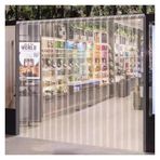 PVC Soğutma Dondurucu Şerit Perde Şeffaf Plastik Perde Şeritleri Pürüzsüz Su Geçirmez Kepenkler Garaj Deposuna Uygun, Kurulumu Kolay (1,5 x 2 m)