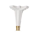 PVCBURADA Asya Çizgili 15 Cm Beyaz / Gold Mobilya Ayağı- Dolap, Koltuk , Tv Ünitesi Ayağı