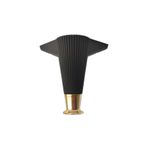 PVCBURADA Asya Çizgili 15 Cm Siyah / Gold Mobilya Ayağı- Dolap, Koltuk , Tv Ünitesi Ayağı
