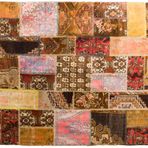 PW001-Bir Anadolu Hikayesi yama çalışması antik kilim halı (Tekil Gerçek Yün Halı)