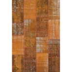 Pw725 Turuncu El Dokuma Patchwork Yün Halı