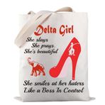 PWHAOO DST Sorority 1913 Kardeşlik Tote Çanta Delta Kız Tote Çanta Yunan Sorority Tote Çanta Kız Öğrenci Yurdu Kız Kardeş Hediye, O Slays O Prays Delta Tote