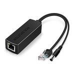 PwrON Aktif POE Dağıtıcı Adaptör, 48 V ila 12 V, IEEE 802.3af Uyumlu, 10/100 Mbps'ye kadar 100 Mbps'ye kadar, Gözetleme Kamerası, Kablosuz Erişim Noktası ve VoIP Telefon için
