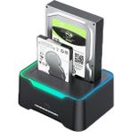 PX-2900 Sata 2.5''3.5'' USB 3.0 Çift Slot Docking Station, Rgb ve Klon Özellikli Docking, Sata Off