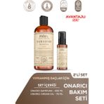 Pxel Onarıcı Şampuan – Argan Serum 2’li Set | Yıpranmış ve Kuru Saçlar Için Yoğun Bakım |400 Ml, 75 ml
