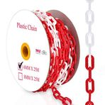 Pyle Emniyet Zinciri Bariyeri Plastik Bağlantılar - 82' Ft Dikkat Güvenlik Zinciri Bağlantı Bariyerleri Kalabalık Kontrolü, Kapı Garaj Çocuk Güvenlik Engelleyici, Çok renkli (6mm)