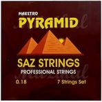 Pyramid Maestro Kısa/Uzun Sap Saz Teli Bağlama Teli + 2 Tezene 0.18 Kısa Sap