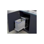 Pyramith P9156 24 lt Gri Teleskopik Raylı Çöp Kovası