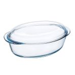 Pyrex 4937386 kavurma tenceresi oval 3,0 l kapaklı cam PYREX Classic, şeffaf, 33 x 20 x 10 cm