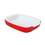 Pyrex Signature dikdörtgen güveç tenceresi seramik Signature, seramik, Kırmızı, 29 x 19,2 x 6,4 cm