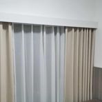 PYROSUN 2 Raylı Karartma Pencere Perde Vantilatörü, Oturma Odası için Yatak Odası Perdesi Vantilatör, Modern Perde Kutusu Dekorasyonu, Otel Balkon Perde Çubuğu (Bla