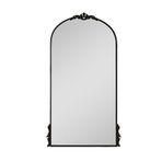 PYROSUN Ayna Vintage duvar aynası, geleneksel vintage ahşap bar aynası, yatak odası komodini, banyo, oturma odası şöminesi, giriş alanı için B-80 x 180 cm